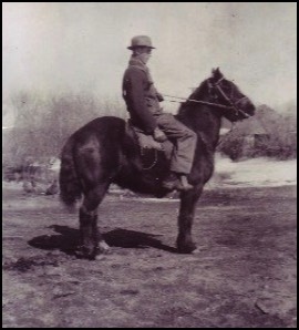 Frank Greenfield on horseback